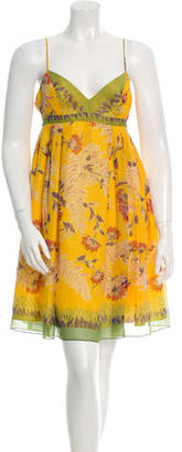 Anna Sui Sleeveless Floral Print Dress