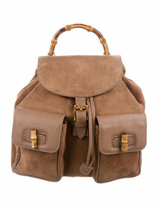 gucci suede backpack