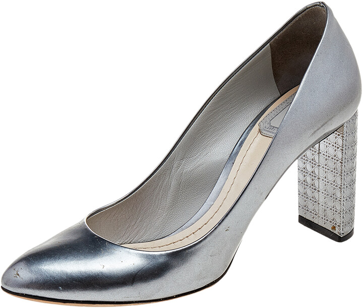 metallic gray heels