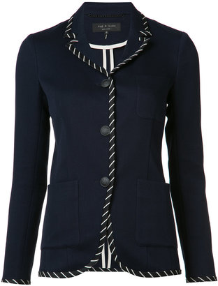 Rag & Bone stripe applique fitted jacket
