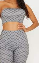 Thumbnail for your product : PrettyLittleThing Grey Bandeau Crop Top