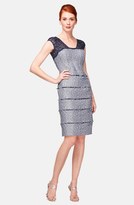 Thumbnail for your product : Kay Unger Lace & Jacquard Sheath Dress
