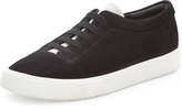 Thumbnail for your product : Vince Canyon Suede Slip-On Sneaker, Black/Bone