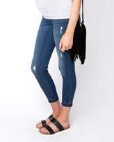 Thumbnail for your product : Ripe Maternity Unhemmed Vintage Cropped Jeans