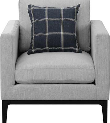 Grey Chair For Leisure Time - Soft Cushions And Stylish Frame Back Cushion Provides A Relaxing Atmosphere