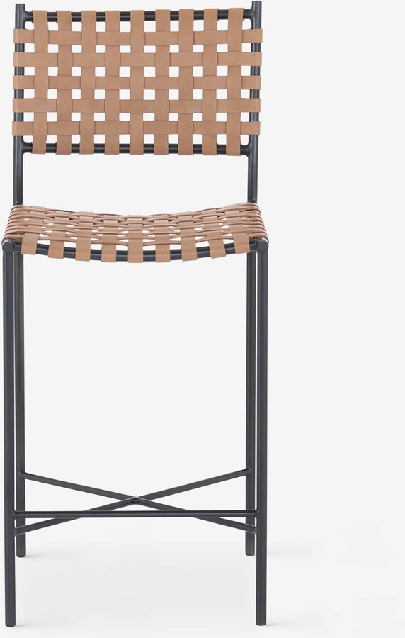 Lulu and Georgia Daniel Leather Bar And Counter Stool