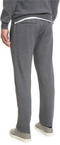 Thumbnail for your product : Brunello Cucinelli Cotton-Blend Drawstring Sweatpants, Dark Gray