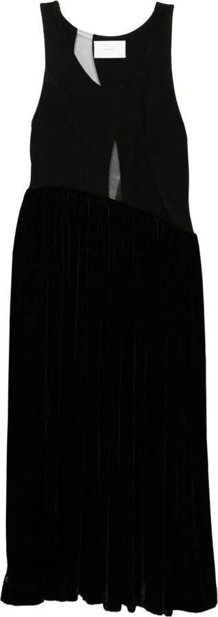 Quetsche Semi-Sheer Panelled Dress