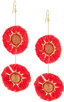 Thumbnail for your product : Panacea Double Fringe Circle Drop Earrings, Pink