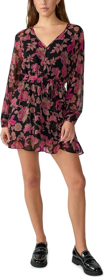 Printed Sensation Soft Dress In Cranberry Bloom