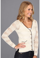Thumbnail for your product : Lucky Brand Carmine Mixed Stitch Cardigan