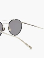 Thumbnail for your product : Garrett Leight X Rimowa Round Metal And Acetate Sunglasses - Black