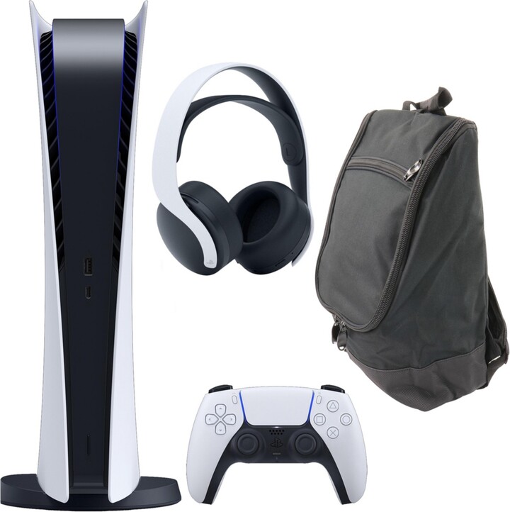 PlayStation 5 Digital Console with Pulse Headset and Carry Bag (PS5