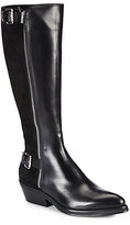 Thumbnail for your product : CNC Costume National Leather & Suede Strappy Zip Knee-High Boots