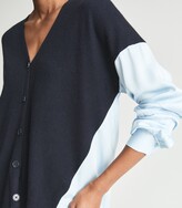 Thumbnail for your product : Reiss ADDISON WOOL BLEND CARDIGAN Navy Blue