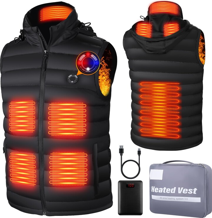 Tonfarb Electric Heated Gilet Body Warmer for Men with 14400mAH Battery