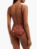 Thumbnail for your product : Dodo Bar Or Adinna Scoop-back Floral-print Swimsuit - Brown Print