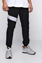Thumbnail for your product : boohoo Colour Panel Jersey Fleece Jogger