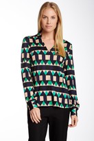 Thumbnail for your product : Julie Brown Floral Graphic Print Silk Blouse