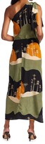 Thumbnail for your product : Johanna Ortiz Gold Seeker One-Shoulder Silk Dress