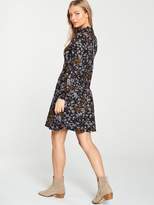 Thumbnail for your product : Very Ditsy Floral High Neck Dress - Black