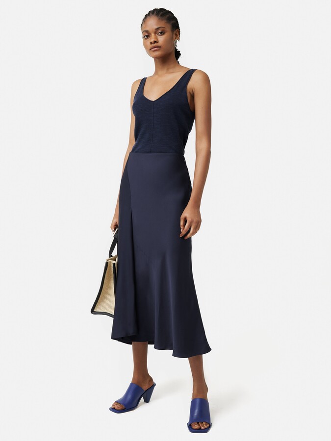 JigsawJigsaw Satin Bias Asymmetric Skirt ShopStyle