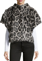 Thumbnail for your product : Pologeorgis Leopard-Print Fur Batwing Vest, Leopard