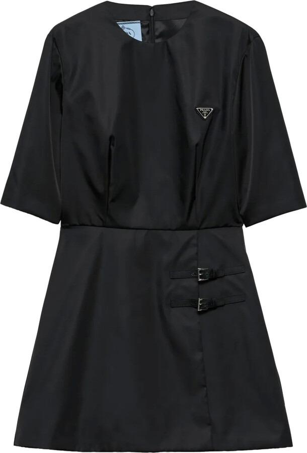 Prada ミニドレス Poplin mini-dress 関税込 White Poplin mini-dress | PRADA