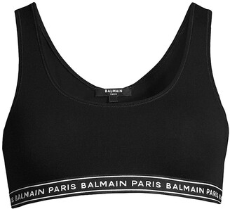 Balmain Logo Band Jersey Sports Bra