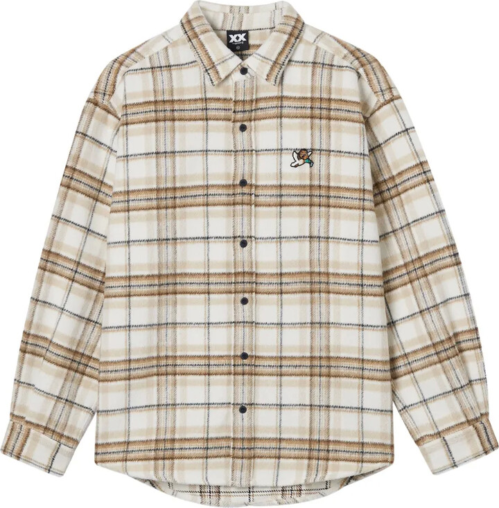FINGERCROXX Checked-Pattern Long-Sleeve Shirt