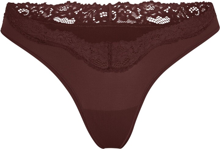 Fits Everybody Lace Dipped Thong  Cocoa - ShopStyle Plus Size Intimates