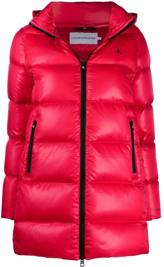 calvin klein multi logo puffer