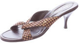 Thumbnail for your product : Louis Vuitton Ponyhair Damier Sandals