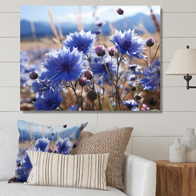 Red Barrel Studio Cornflowers Field VIII - Floral Wall Art Living Room