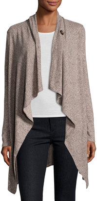Bobeau Asymmetric Mid-Length One-Button Cardigan