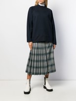 Thumbnail for your product : Cédric Charlier Pleated Plaid Skirt