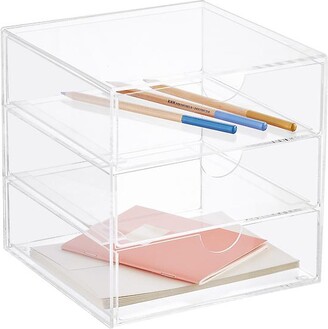 Container Store Luxe Premium 3-Drawer Acrylic Accessory Box Clear -  ShopStyle Home Office Accessories