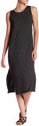 Lush Striped Side Cutout Knit Midi Dress