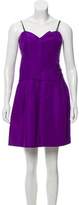 Thumbnail for your product : Oscar de la Renta Silk Strapless Mini Dress