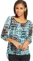Thumbnail for your product : Amy Byer BCX Juniors' Printed High-Low Top