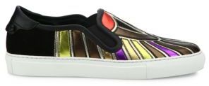 Givenchy Street Line Multicolor Metallic Leather Skate Sneakers