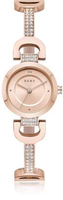 DKNY City Link Rose Gold Tone Bangle Women's Watch