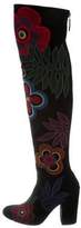 Thumbnail for your product : Laurence Dacade Embroidered Suede Boots Black Embroidered Suede Boots