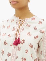 Thumbnail for your product : D'Ascoli Montauk Floral-print Cotton Top - Red Print