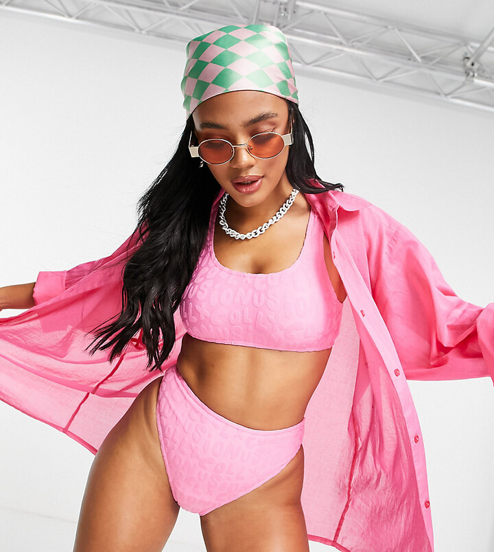 Pink Bikini top for black women