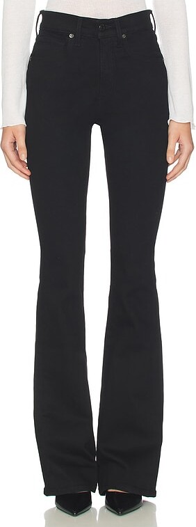 Veronica Beard Beverly Skinny Flare Jeans in Black