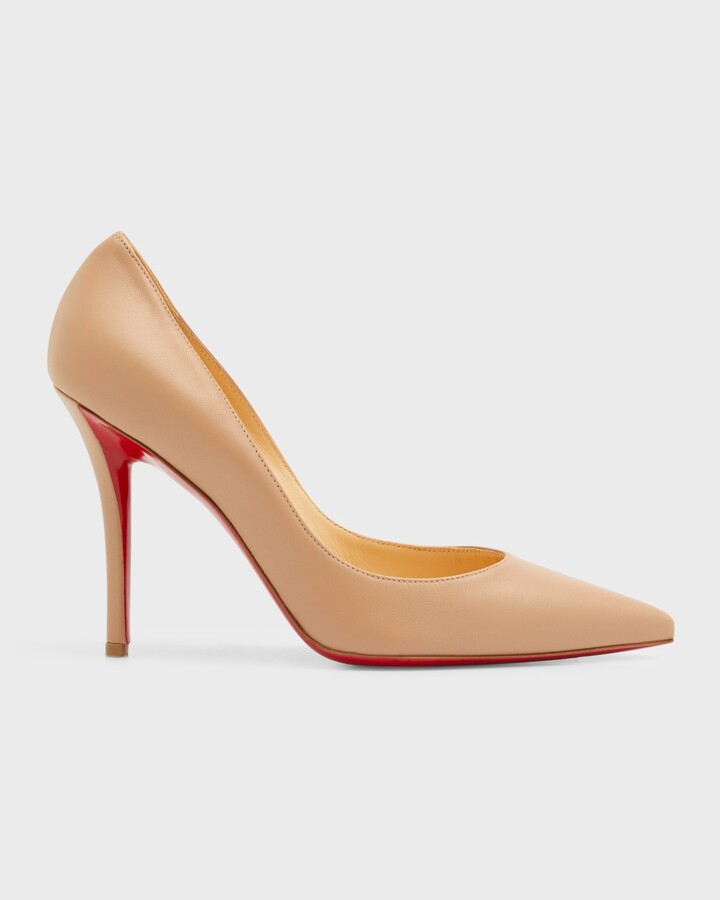 Christian Louboutin Apostrophy Leather Pointed RedSole Pumps ShopStyle