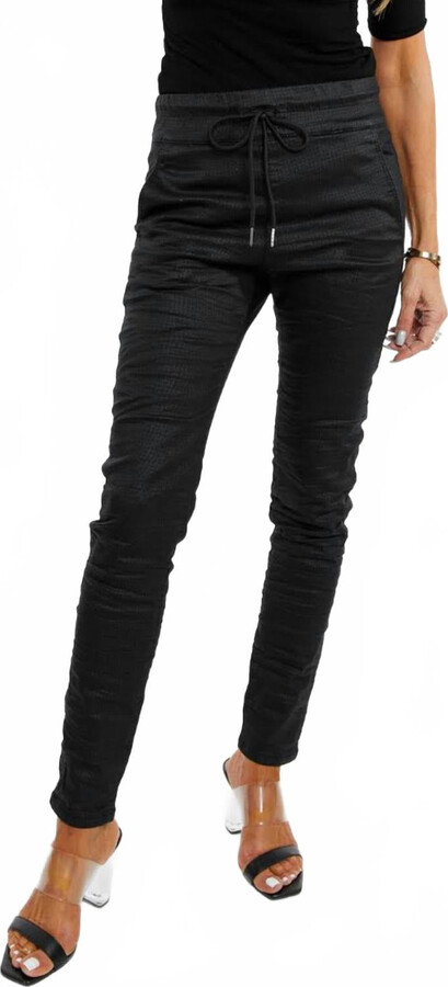 BEVY FLOG Shely Slim-Fit Pants In Black