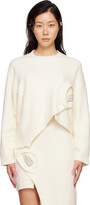 Thumbnail for your product : Feng Chen Wang Off-White Deconstructed Sweater