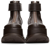 Thumbnail for your product : Sunnei Brown Zipped Platform Boots
